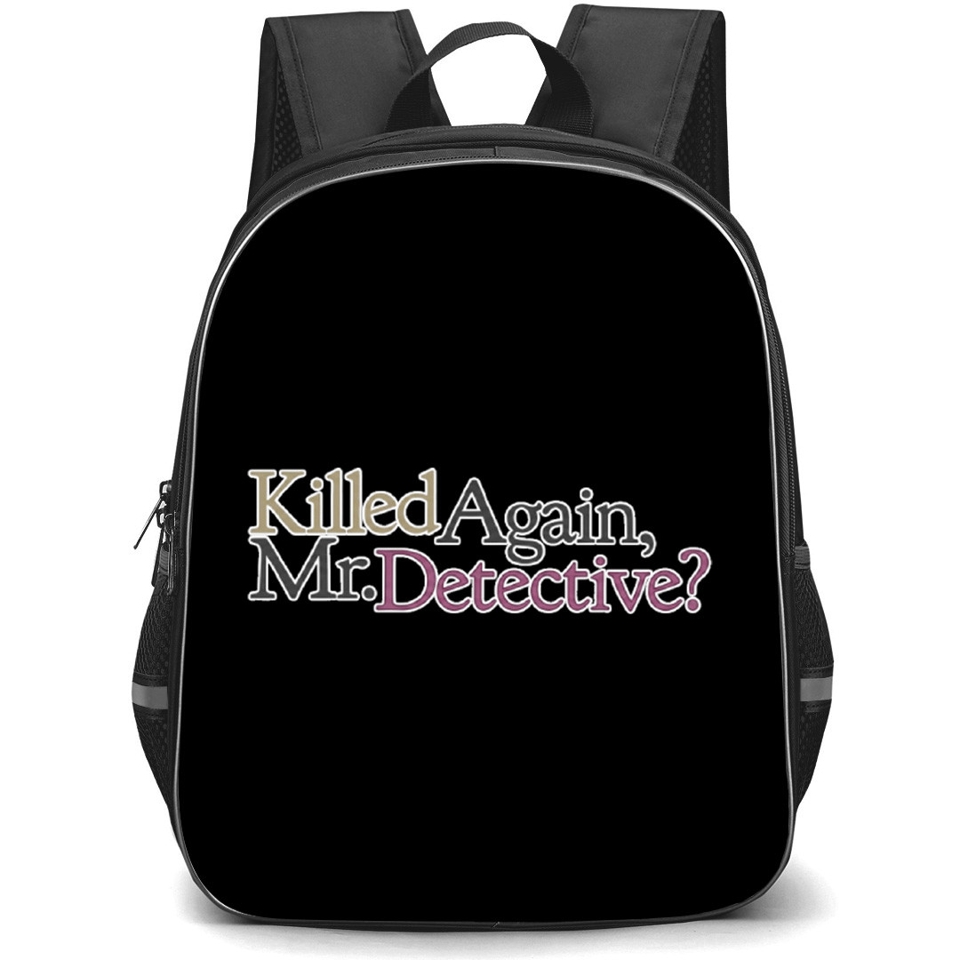 Killed Again Mr. Detective Backpack School Bag StudentPack - Killed Again Mr. Detective Series Wordmark Logo Sticker