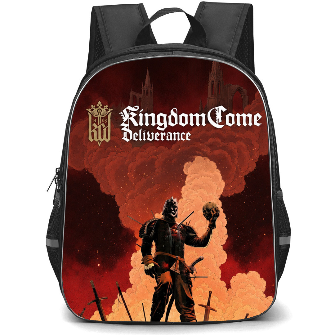 Kingdom Come Deliverance Backpack School Bag StudentPack - Kingdom Come Deliverance Holding Skull Game Poster