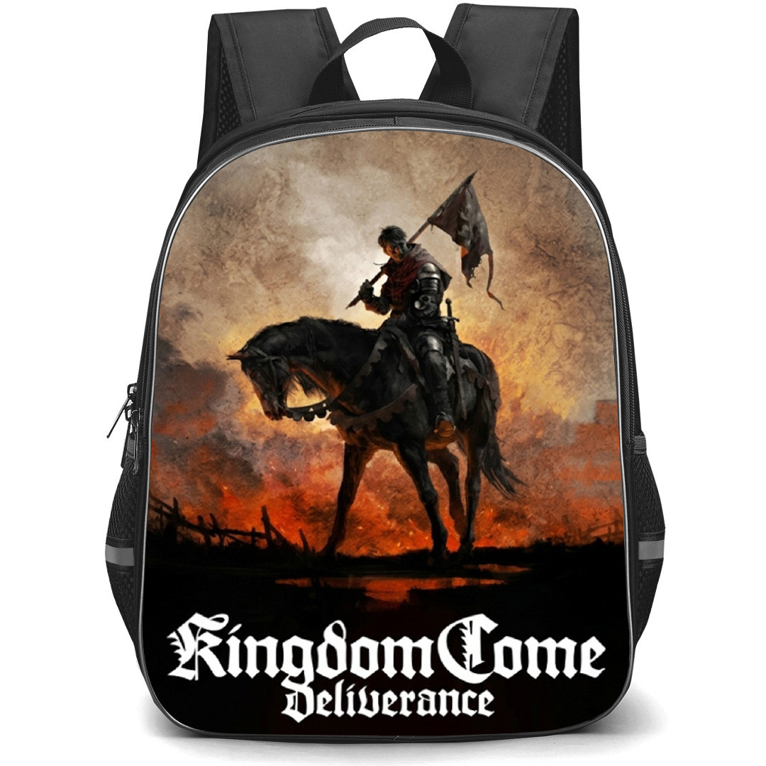 Kingdom Come Deliverance Backpack School Bag StudentPack - Kingdom Come Deliverance Horse Flag Game Poster