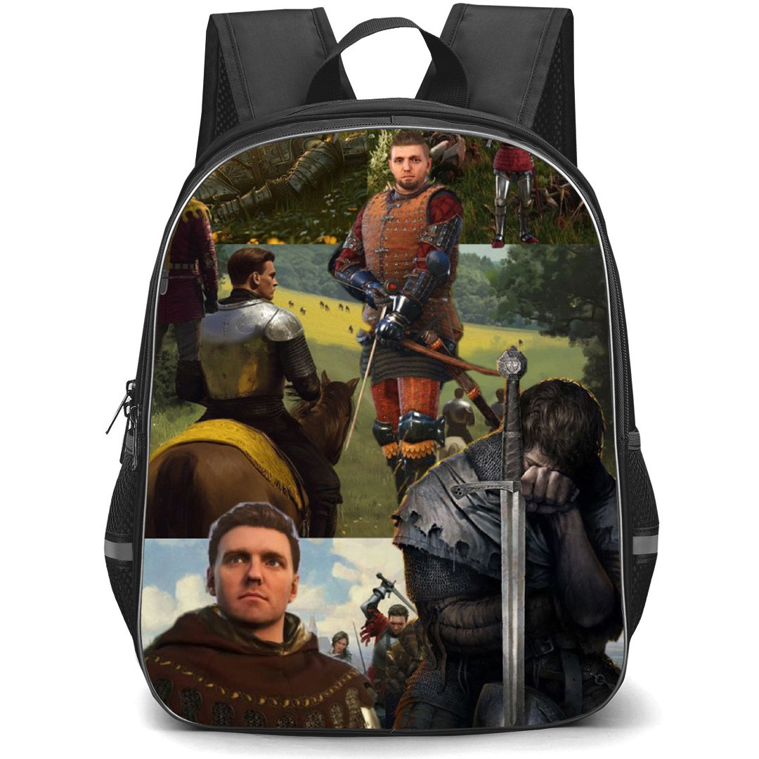 Kingdom Come Deliverance Backpack School Bag StudentPack - Kingdom Come Deliverance NPC Game Collage