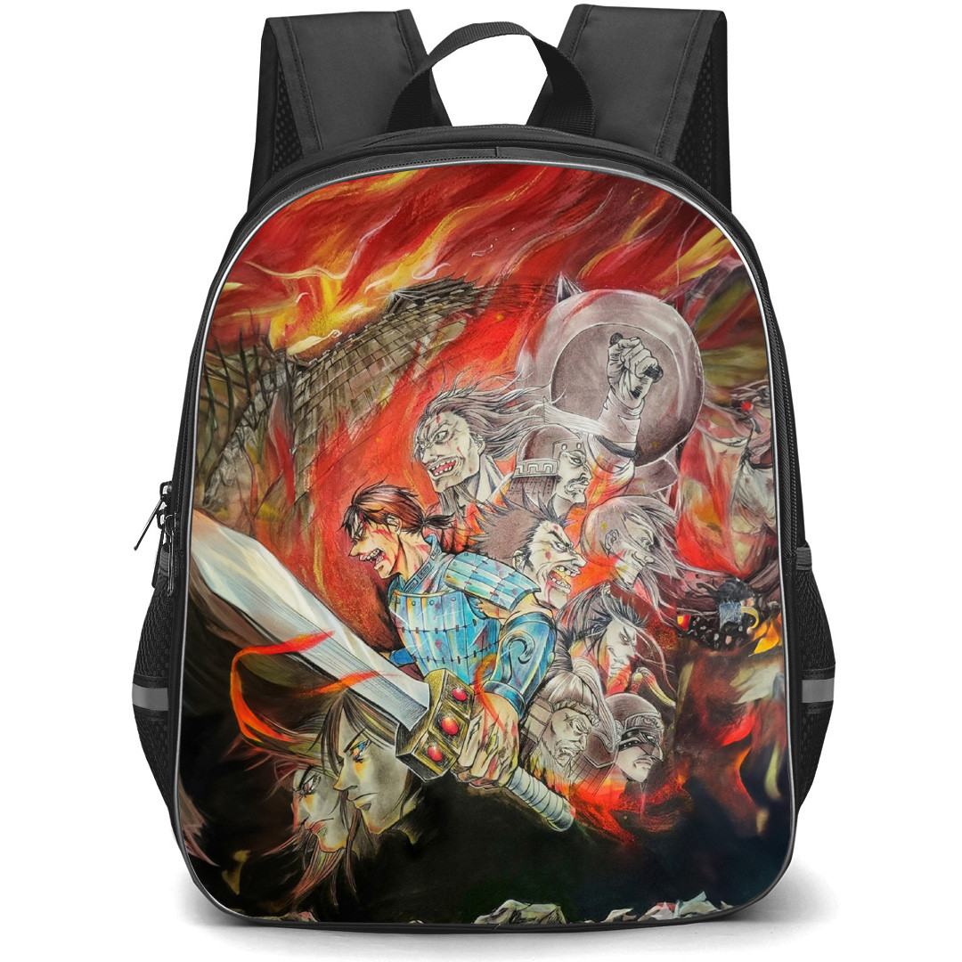 Kingdom Backpack School Bag StudentPack - Kingdom Characters War Fighting Brush Art Poster