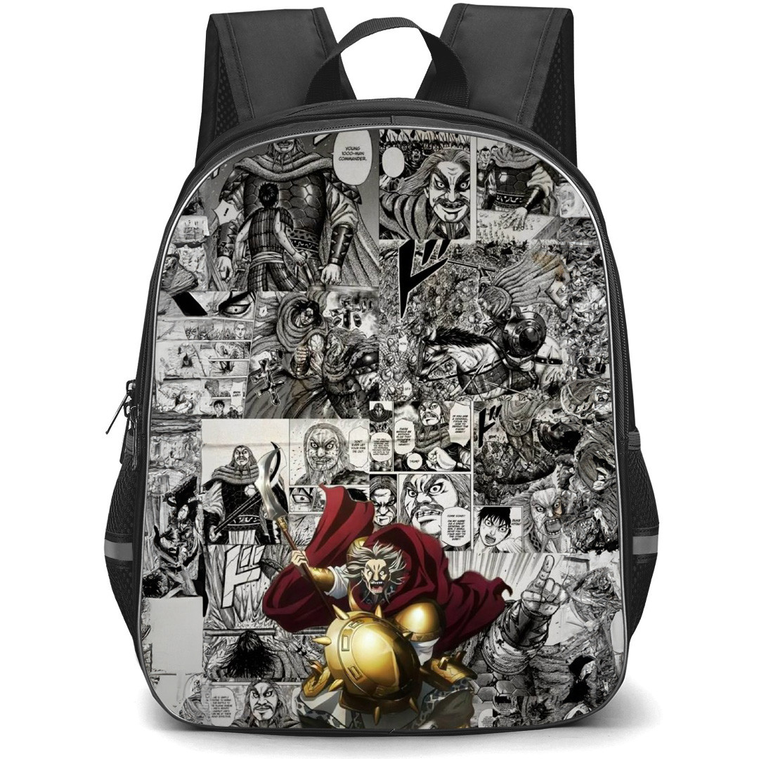 Kingdom Duke Hyou Backpack School Bag StudentPack - Duke Hyou Fighting Stance Portrait Comic Background