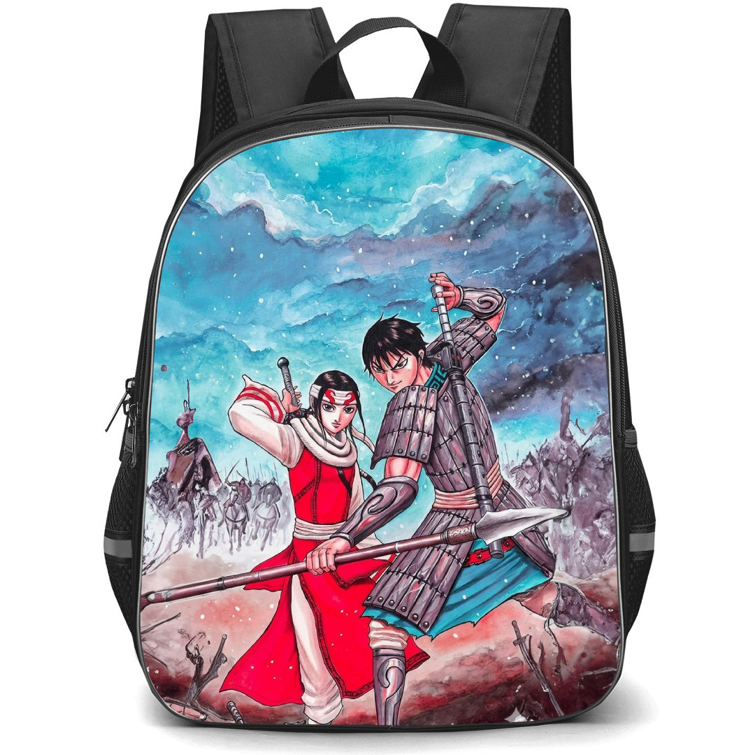 Kingdom Backpack School Bag StudentPack - Ri Shin And Kyou Fighting Together
