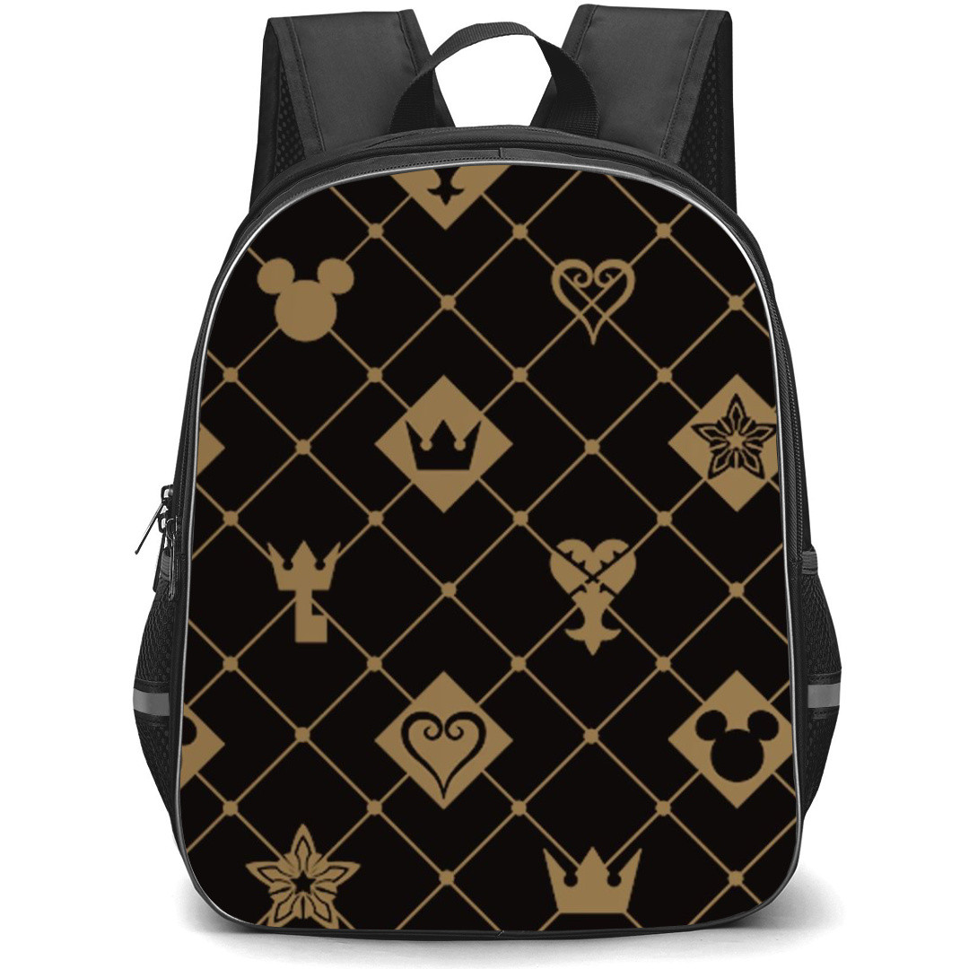 Kingdom Hearts Backpack StudentPack - Heart Crown Pattern Art