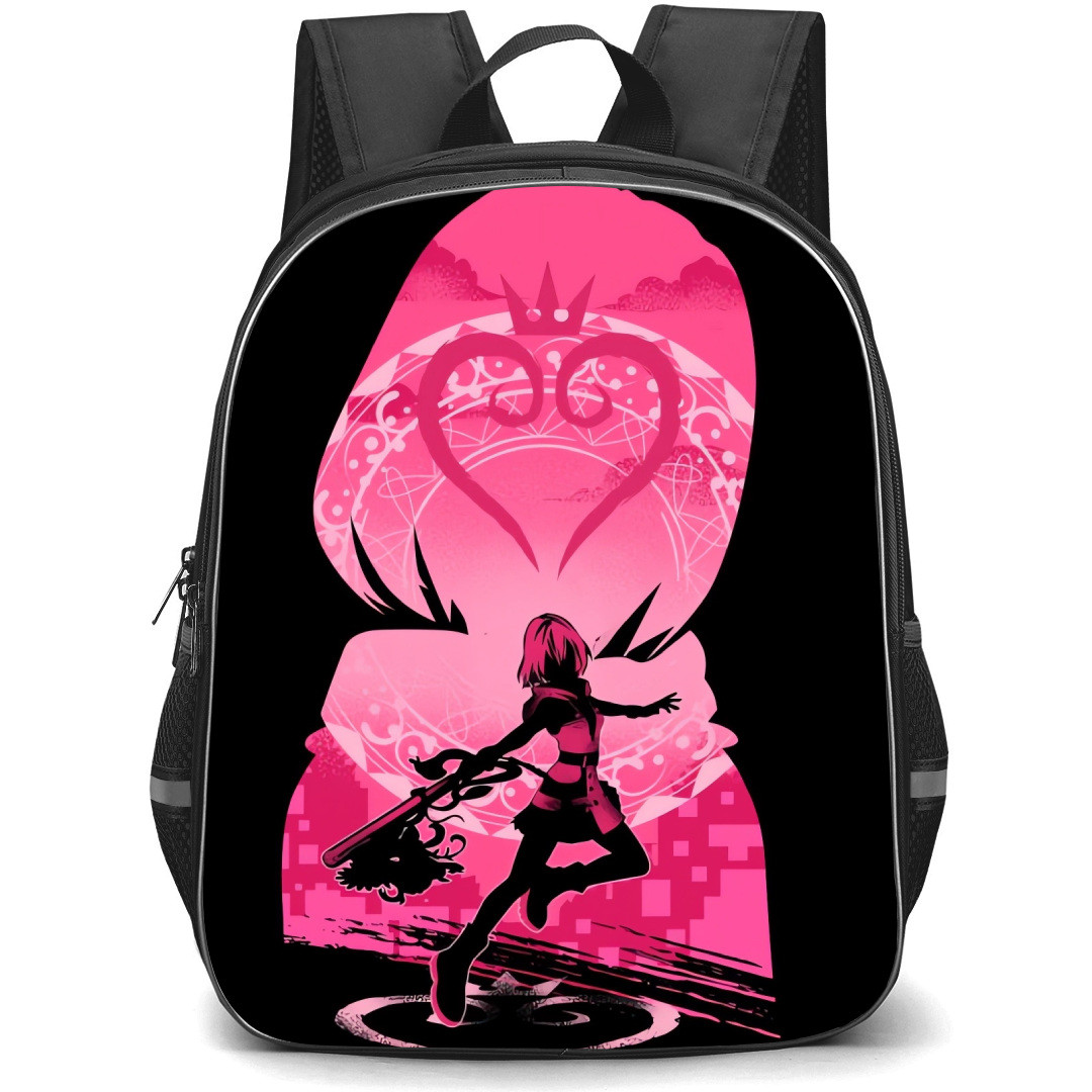 Kingdom Hearts Kairi Backpack StudentPack - Kairi Pink Silhouette Art