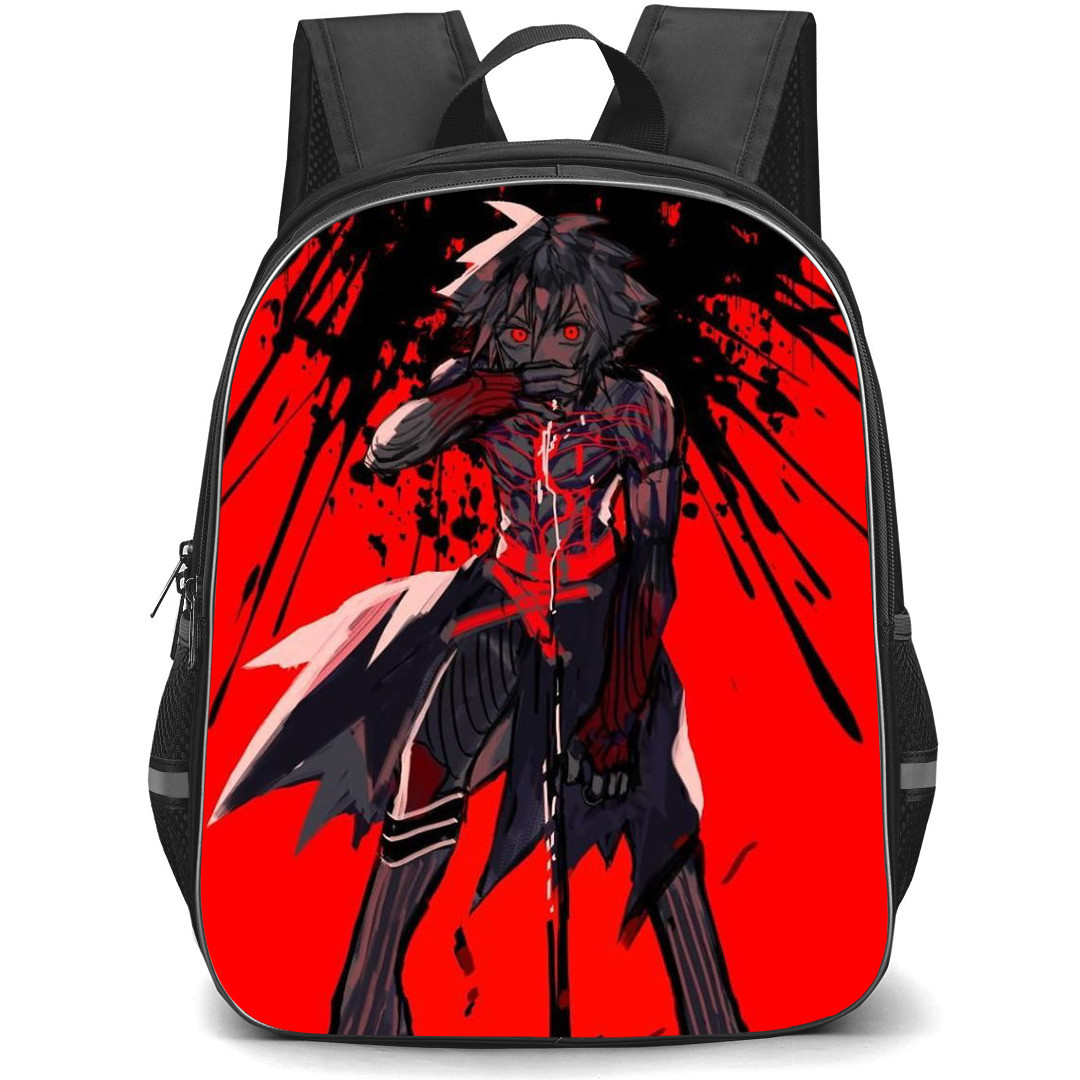Kingdom Hearts Sora Backpack StudentPack - Sora Black Splat Red Background