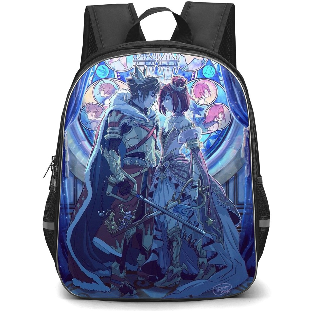 Kingdom Hearts Sora Backpack StudentPack - Sora & Kairi King and Queen Closed Eyes