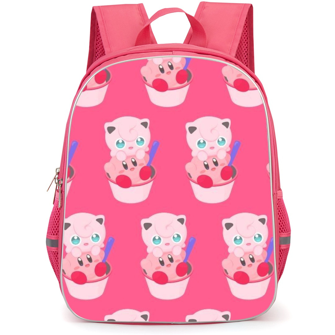 Kirby Backpack StudentPack - Kirby Crossover Clefairy Pattern Art