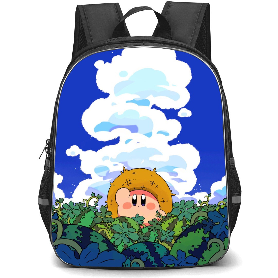 Kirby Backpack StudentPack - Farmer Kirby Cartoon Art