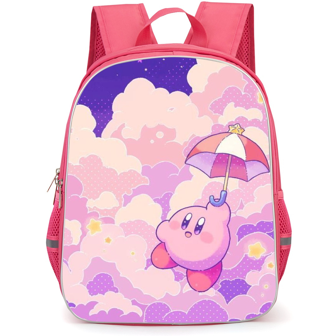 Kirby Backpack StudentPack - Kirby Floating On Sky Background