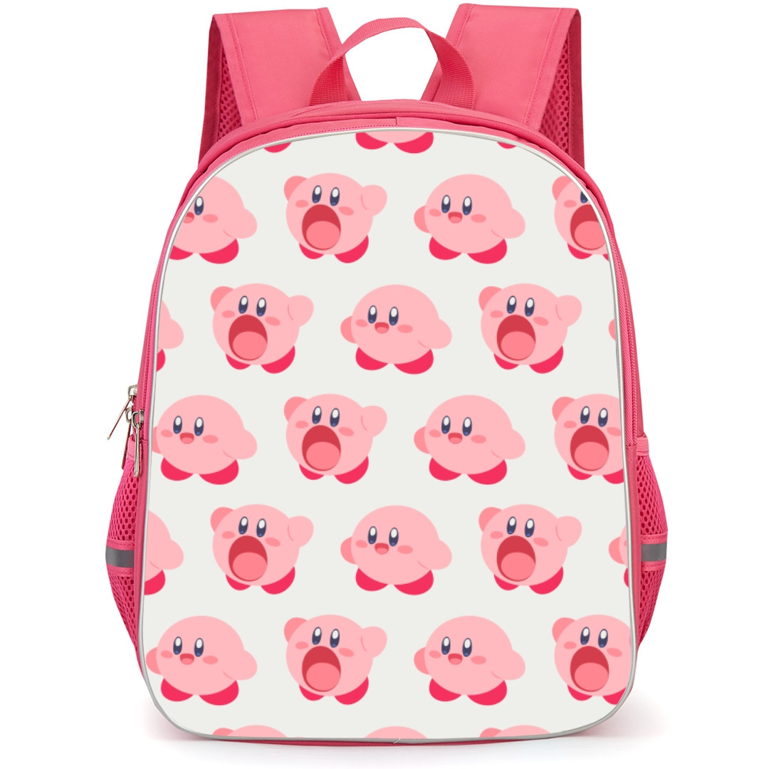 Kirby Backpack StudentPack - Kirby Inhaling Pattern Art