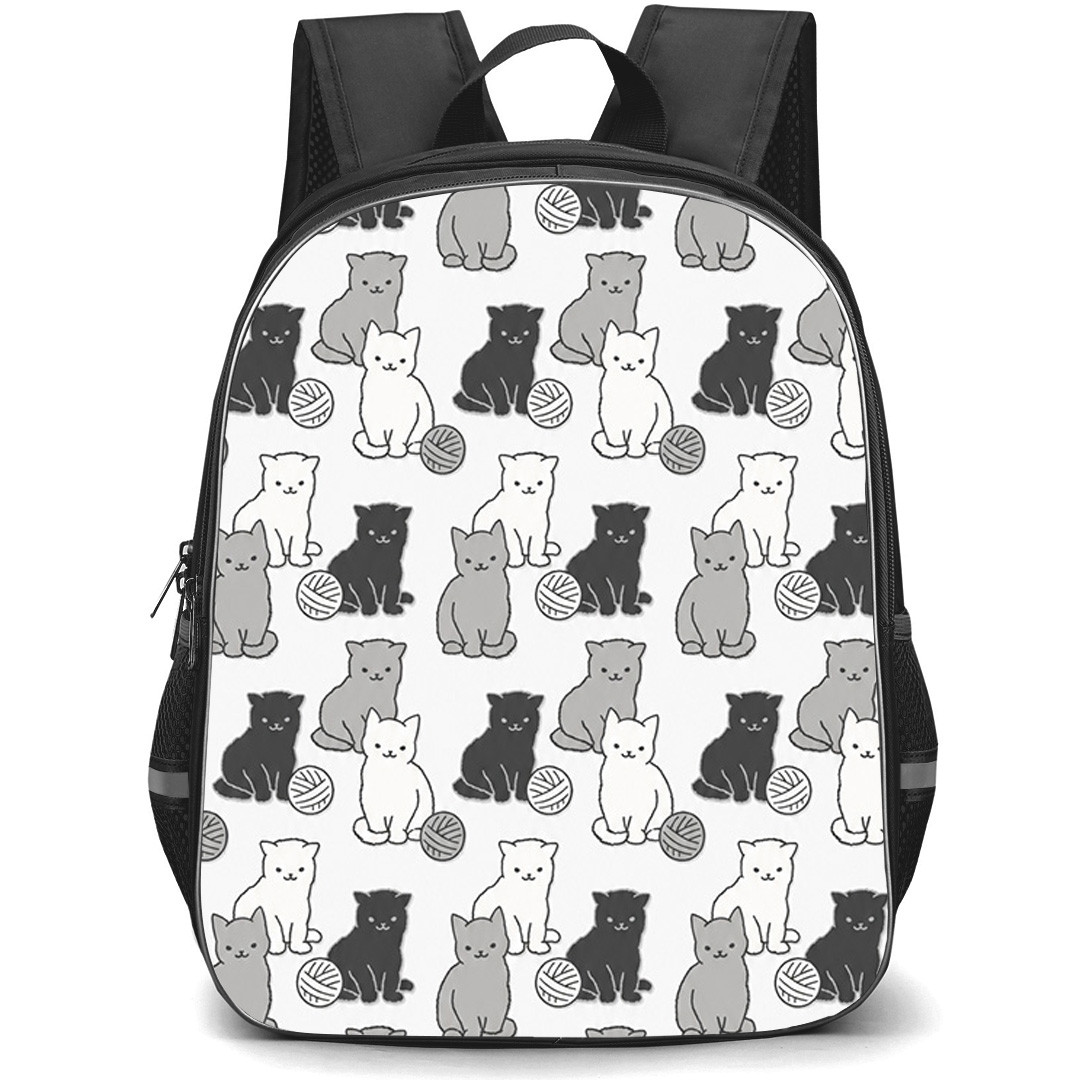 Kittybunnyponys Backpack School Bag StudentPack - Kittybunnyponys Little Kitten Pattern Poster