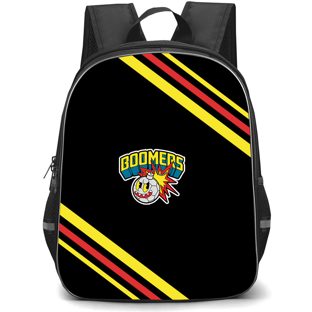 Boomers Backpack School Bag StudentPack - Boomers Large Logo With Stripe