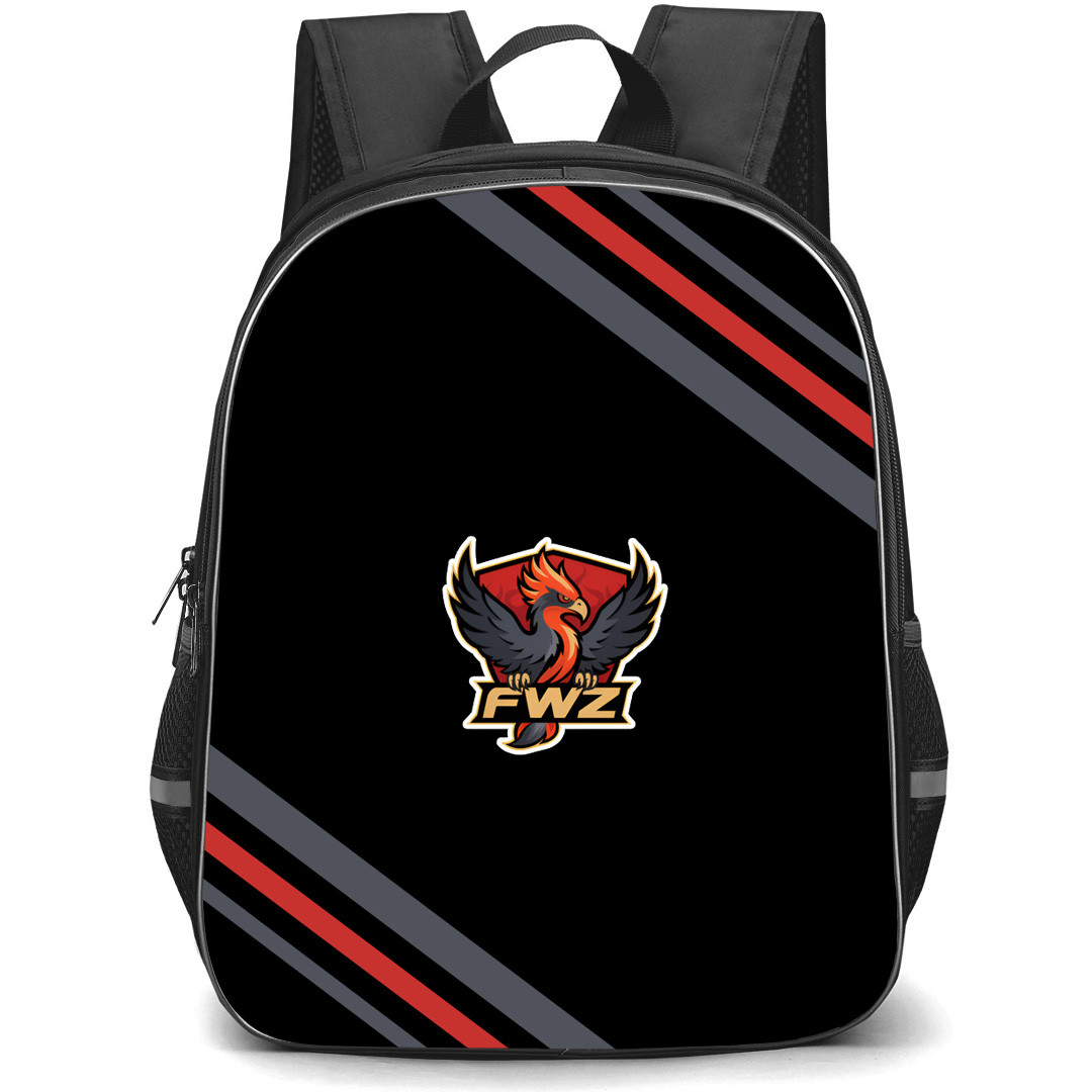 FWZ Backpack School Bag StudentPack - FWZ Large Logo With Stripe