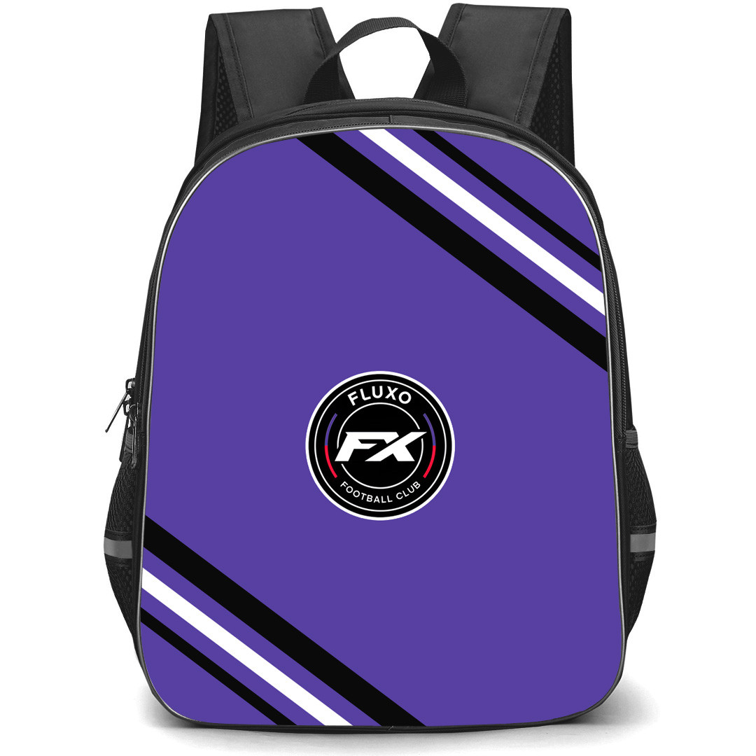 Fluxo FC Backpack School Bag StudentPack - Fluxo FC Large Logo With Stripe