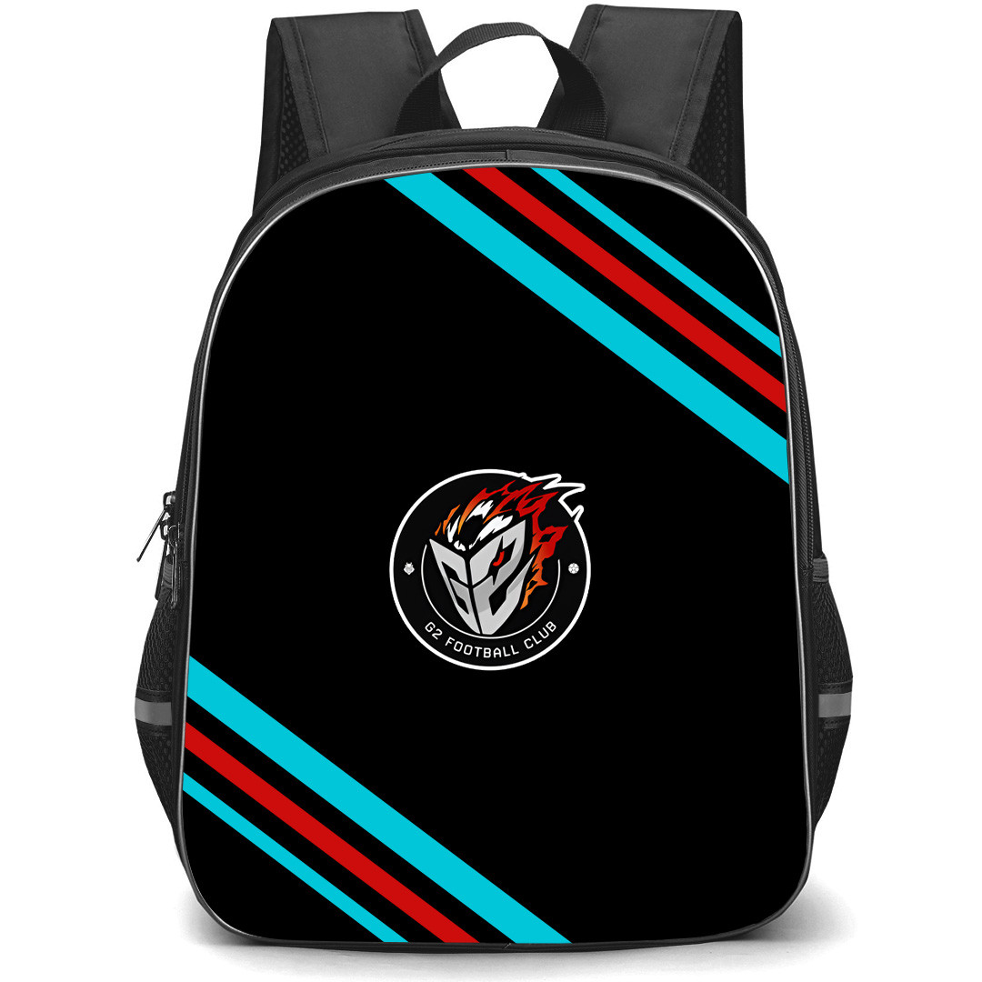 G2 FC Backpack School Bag StudentPack - G2 FC Large Logo With Stripe