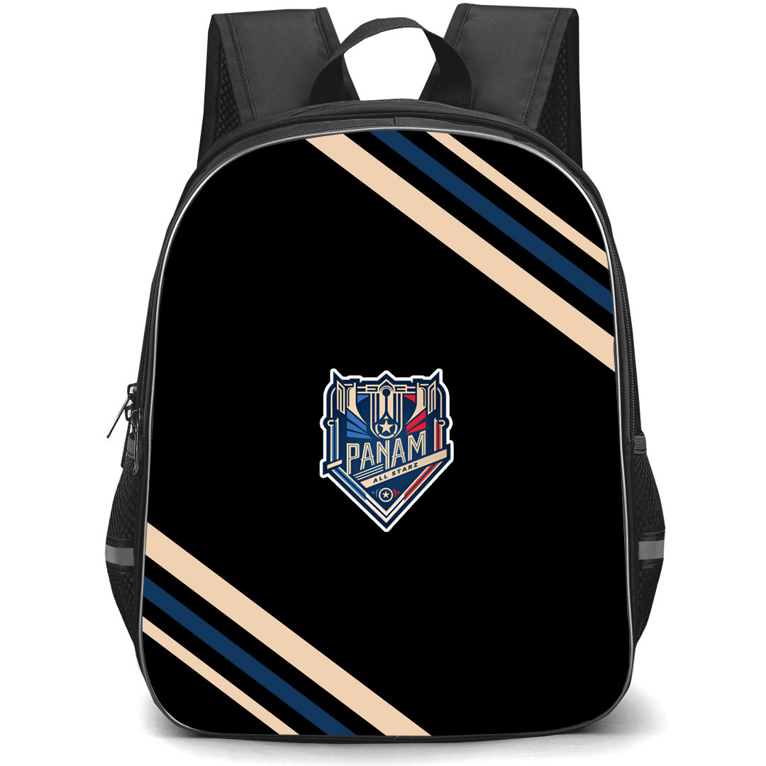 Panam All Starz Backpack School Bag StudentPack - Panam All Starz Large Logo With Stripe