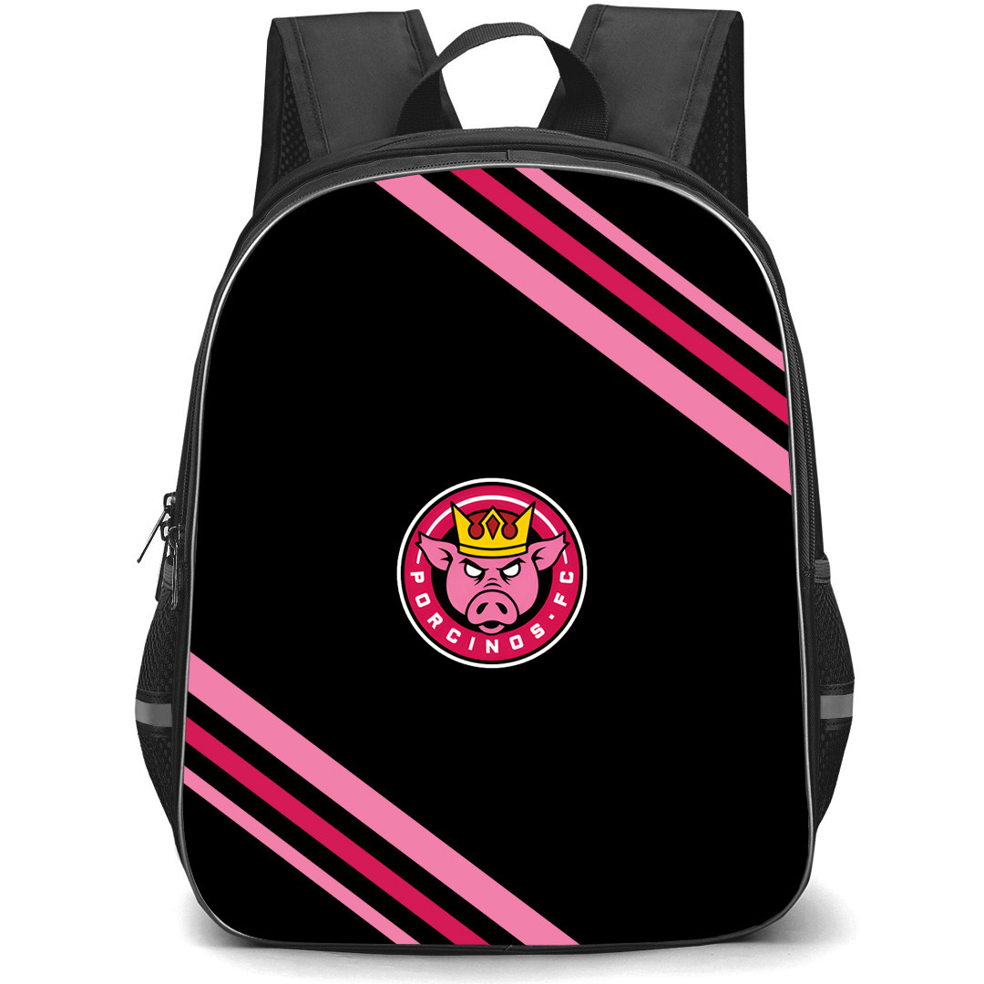 Porcinos FC Backpack School Bag StudentPack - Porcinos FC Large Logo With Stripe
