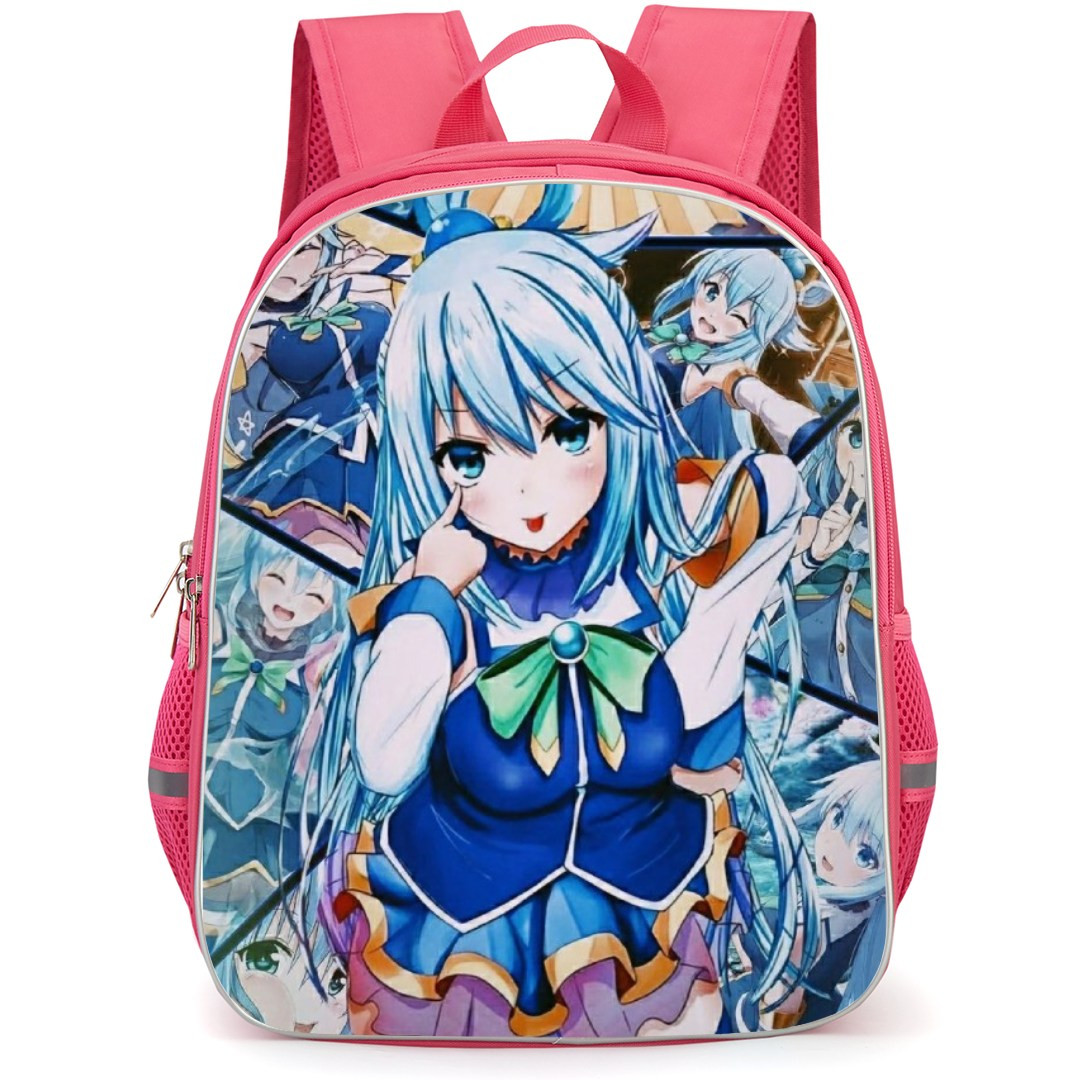 KonoSuba Aqua Backpack StudentPack - Aqua Collage Art