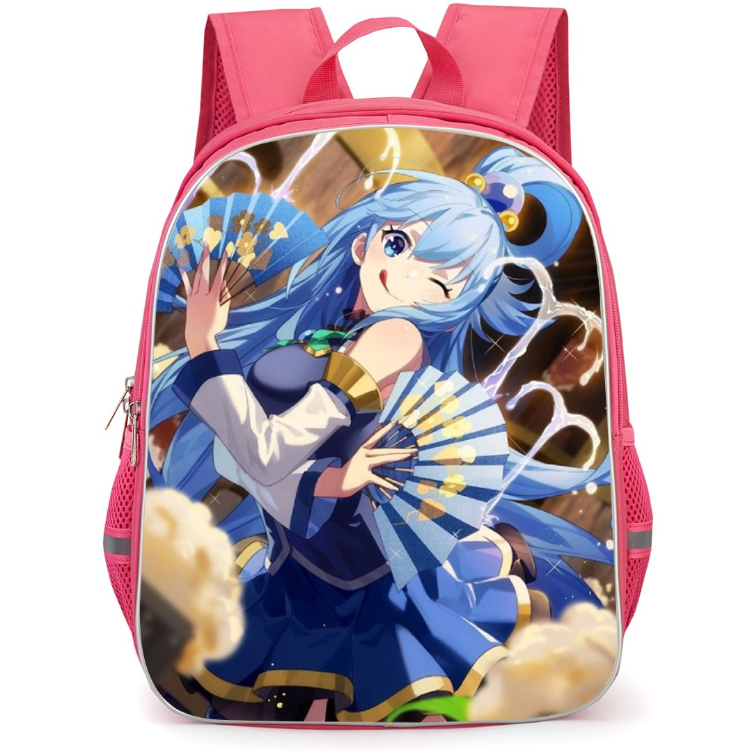 KonoSuba Aqua Backpack StudentPack - Aqua Hold Two Fan Portrait