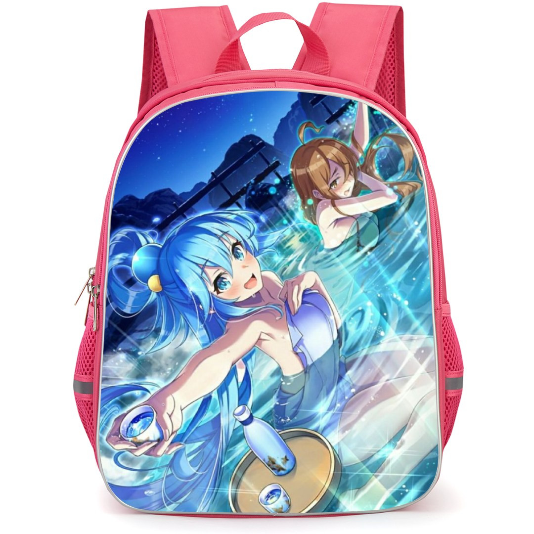 KonoSuba Aqua Backpack StudentPack - Aqua And Wiz Swimming Pool