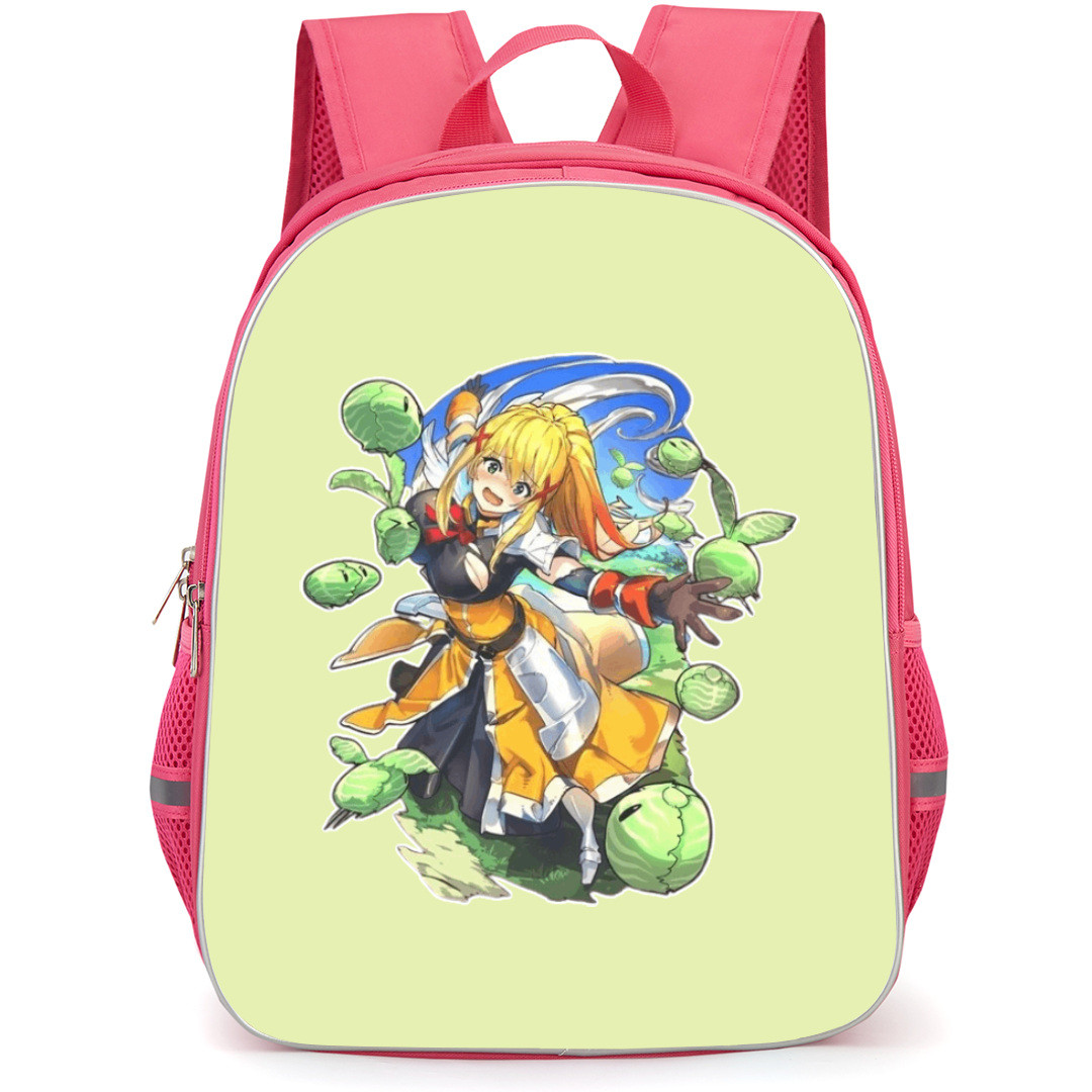 KonoSuba Darkness Backpack StudentPack - Darkness With Cabbage Sticker Art