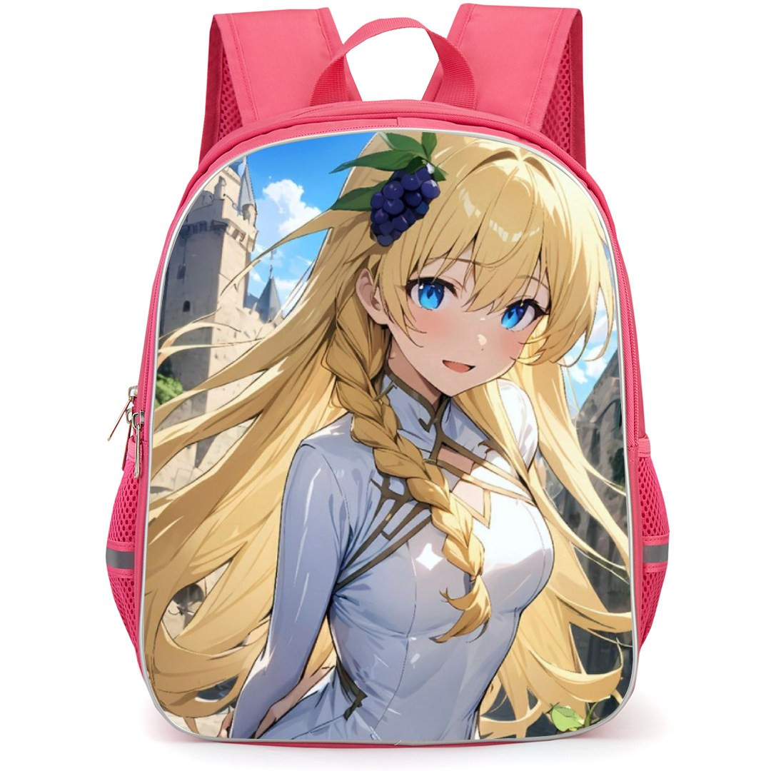 KonoSuba Iris Stylish Backpack StudentPack - Iris Stylish White Suit With Grapes