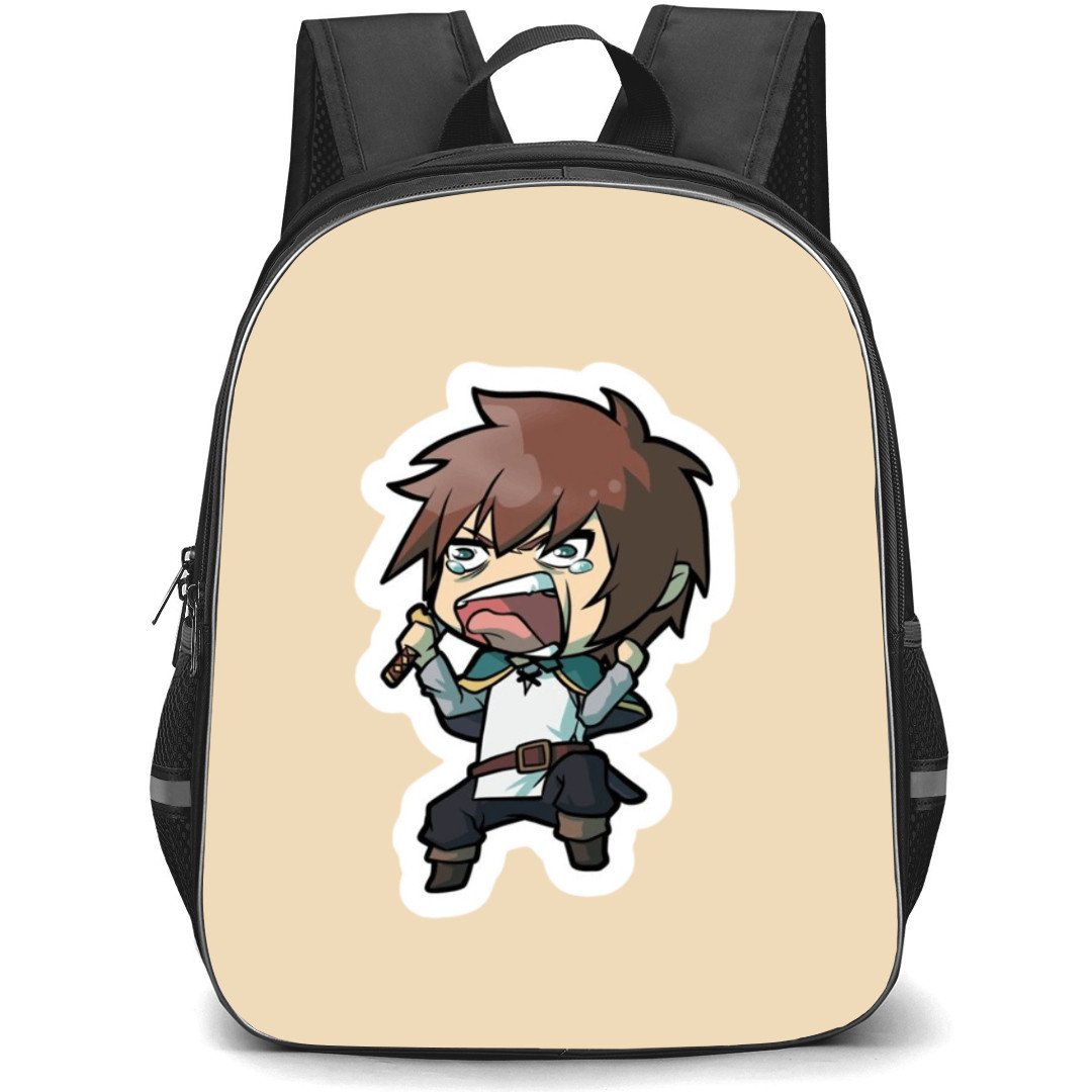 KonoSuba Kazuma Sato Backpack StudentPack - Kazuma Sato Cry Sticker Art