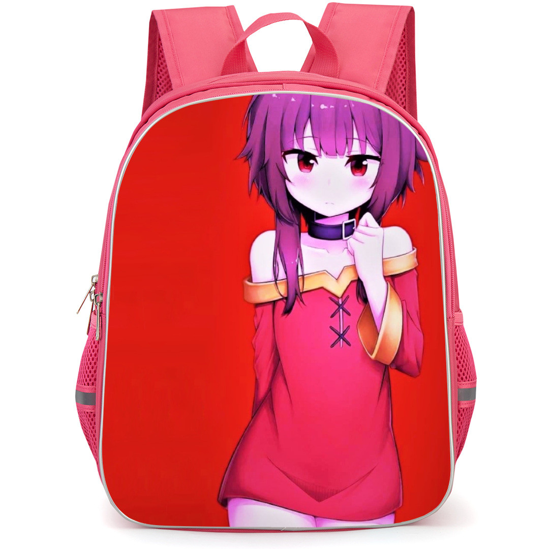 KonoSuba Megumin Backpack StudentPack - Megumin Violet Hair Red Background