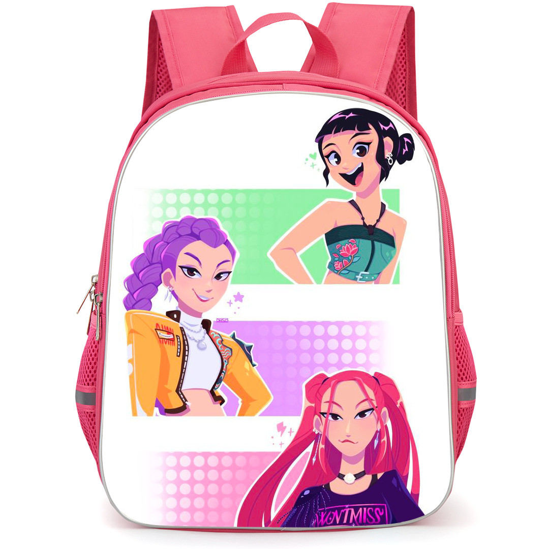 K-Pop Demon Hunters Backpack StudentPack - Character Cartoon Art Illustration Art Stripe Huntrix