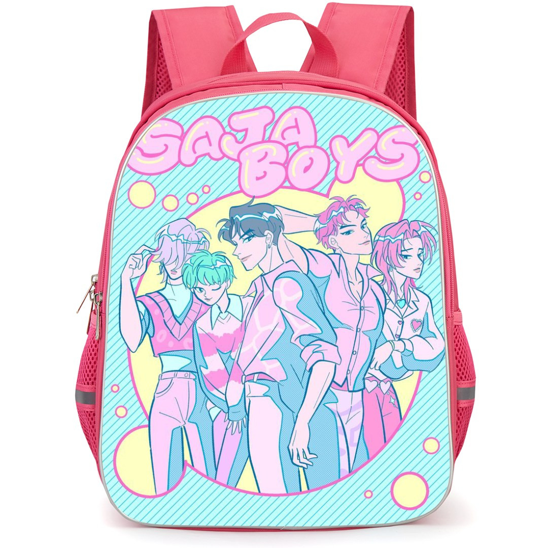 K-Pop Demon Hunters Backpack StudentPack - Character Cartoon Illustration Art Pink Saja