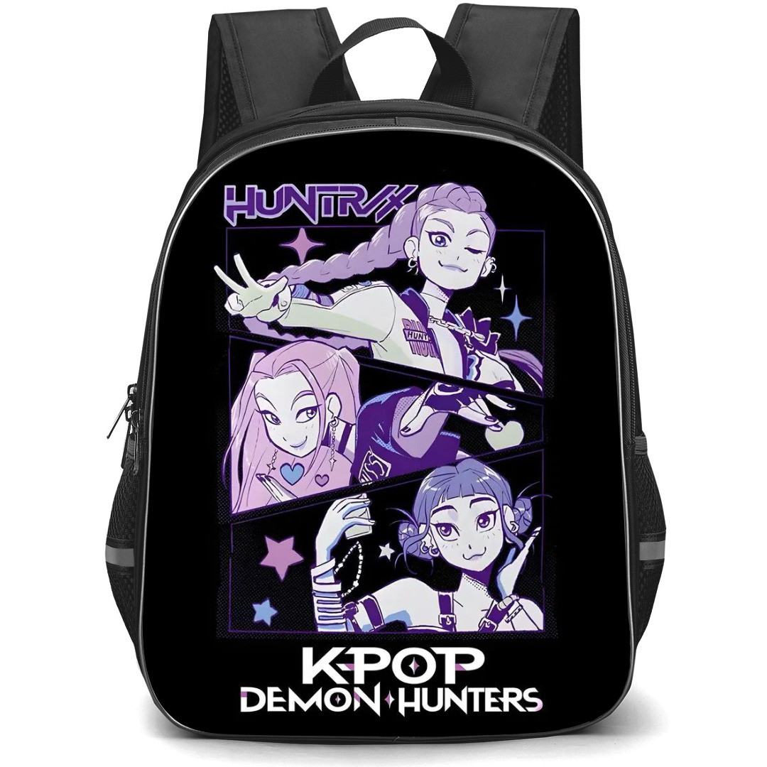 K-Pop Demon Hunters Backpack StudentPack - Character Illustration Cartoon Art Purple Huntrix