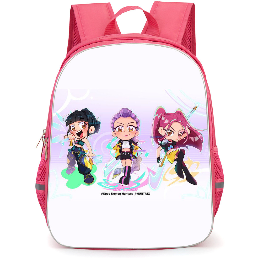 K-Pop Demon Hunters Backpack StudentPack - Character Illustration Chibi Huntrix