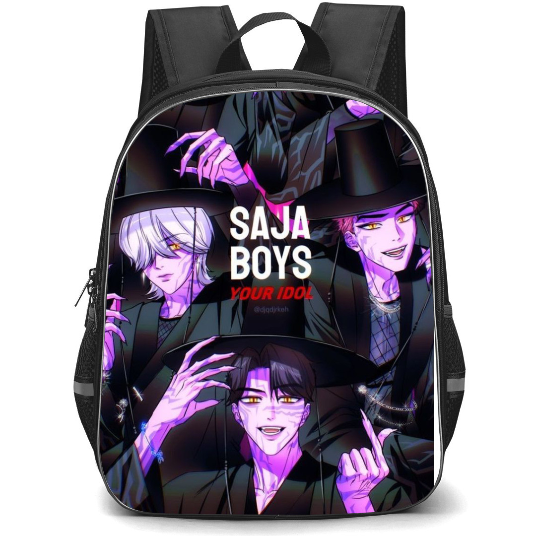 K-Pop Demon Hunters Backpack StudentPack - Character Illustration Art Demon Saja