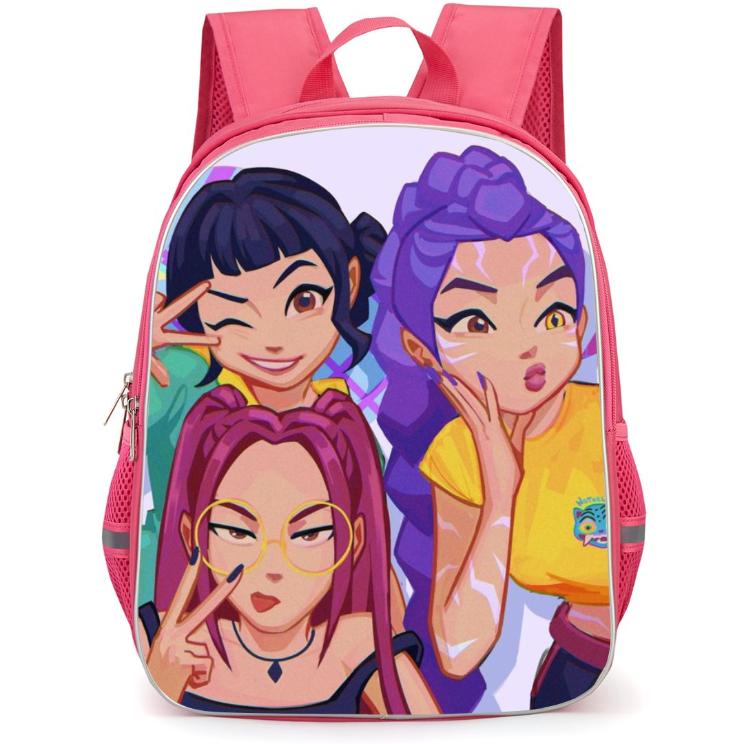 K-Pop Demon Hunters Backpack StudentPack - Character Portrait Illustration Huntrix