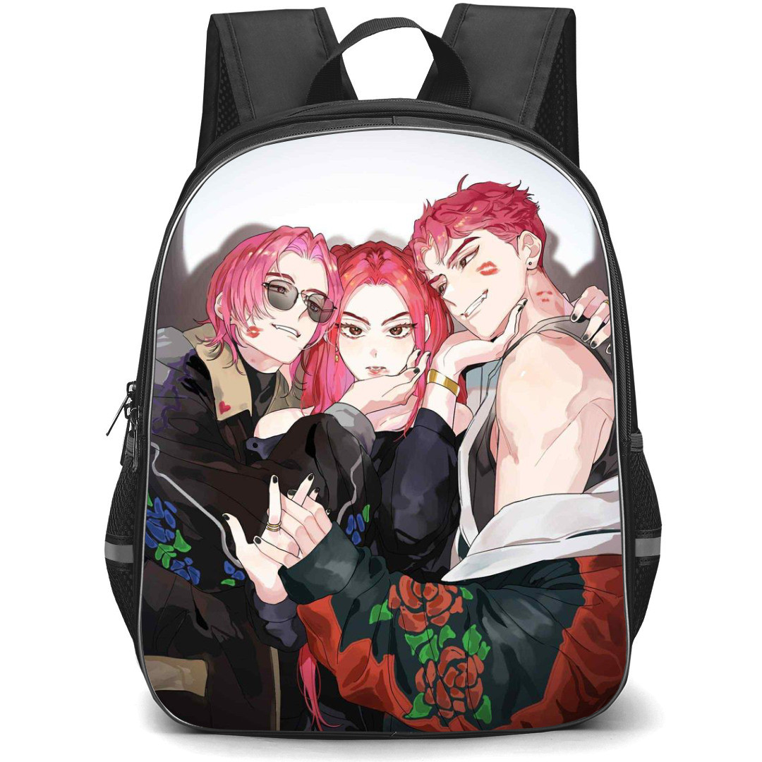 K-Pop Demon Hunters Backpack StudentPack - Character Portrait Illustration Art Rose