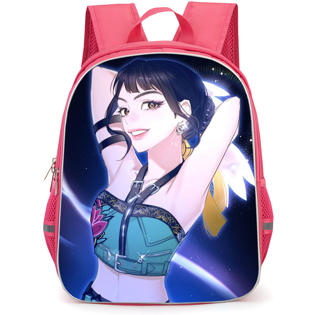 K-Pop Demon Hunters Zoey Backpack StudentPack - Avatar Side Portrait Illustration Art Glow