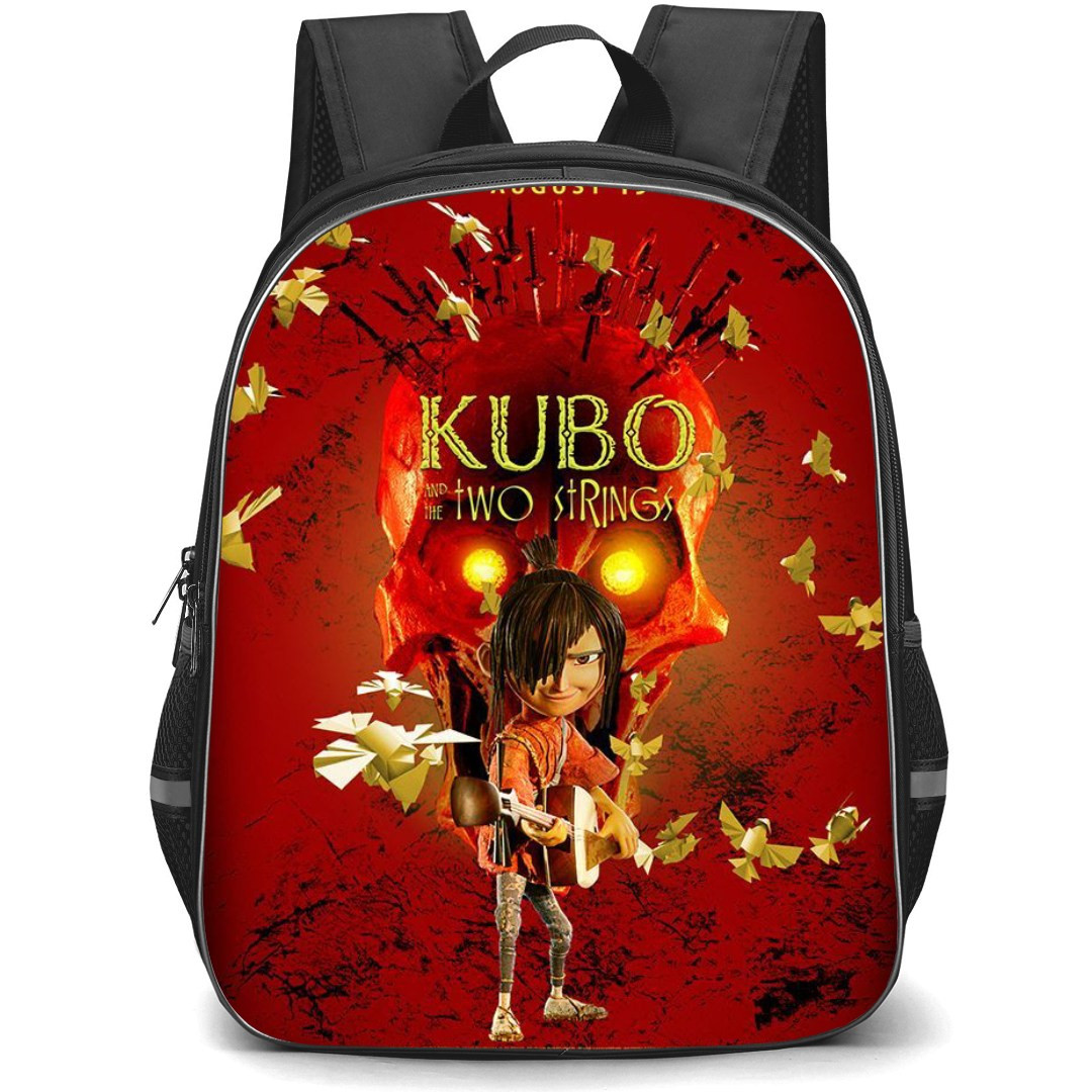 Kubo and the two strings Backpack StudentPack - Kubo Portrait Skull Background