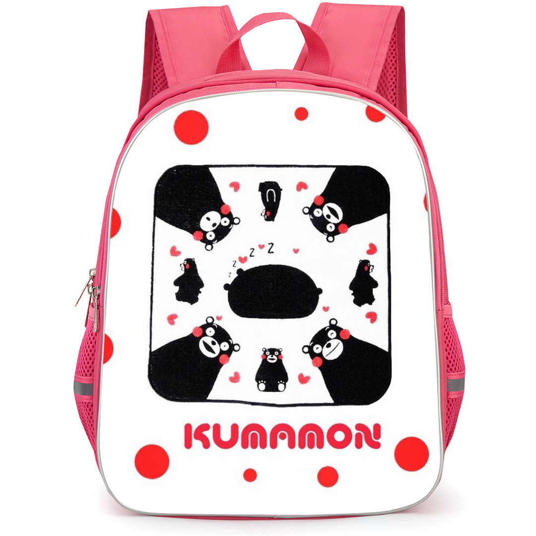 Kumamon Backpack StudentPack - Kumamon Cartoon Character Frame with Heart