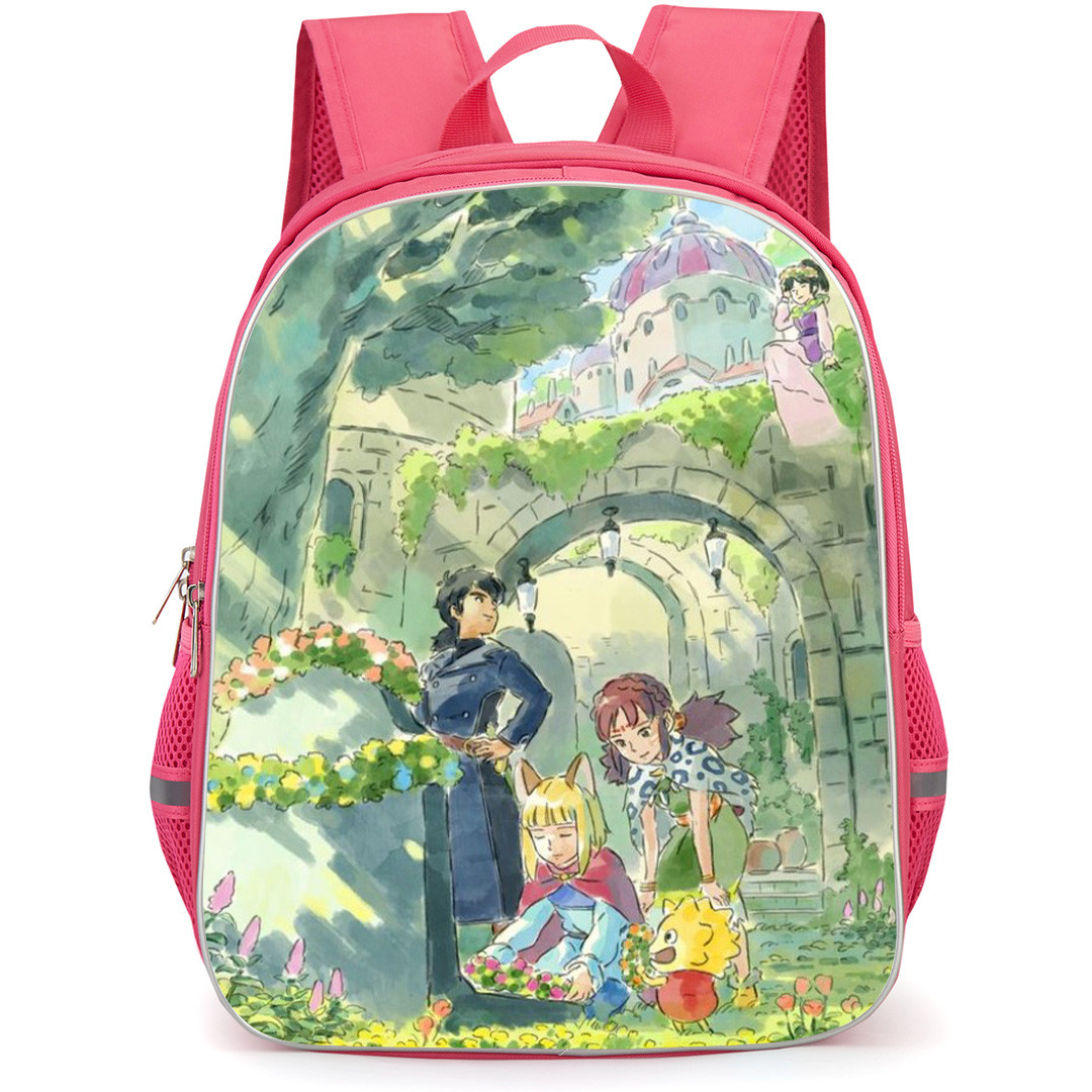 Ni No Kuni Backpack School Bag StudentPack - Ni No Kuni Characters Brush Art Poster