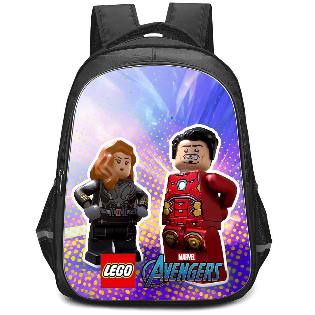 LEGO Marvel Avengers Iron Man Backpack StudentPack - Iron Man And Black Widow Standing Iron Rivalry Poster