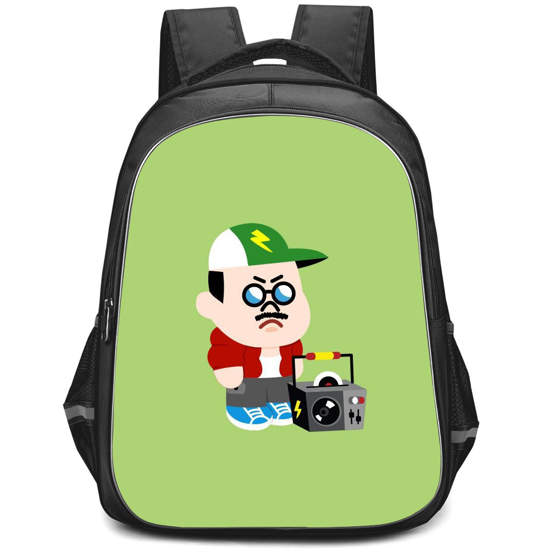 Lines Friends Boss Backpack StudentPack - Boss Hip Hop Outfit On Green Background