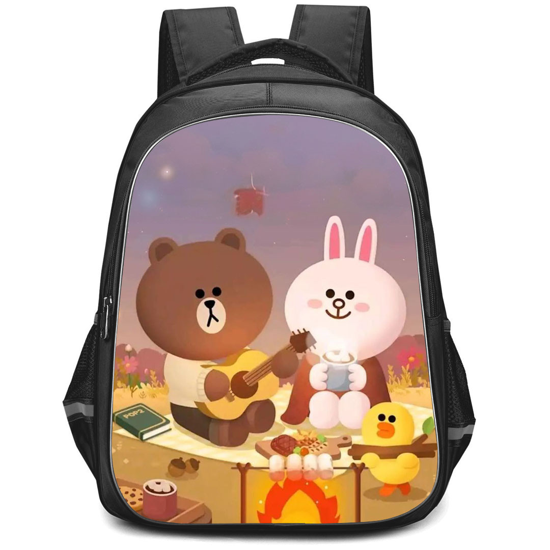 Lines Friends Backpack StudentPack - Lines Friends Brown Playing Guitar Poster