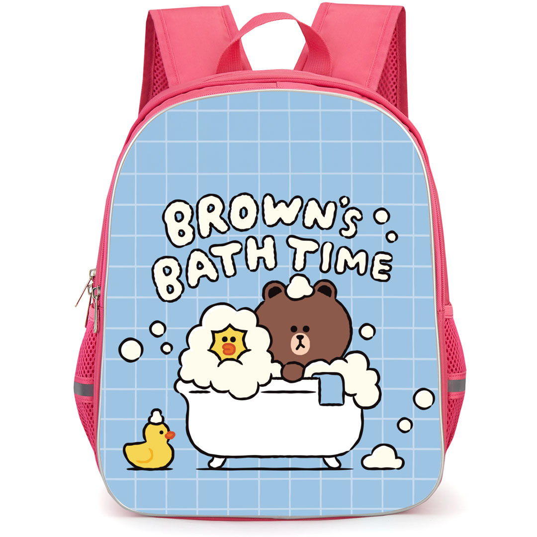 Lines Friends Backpack StudentPack - Lines Friends Brown's Bath Time Poster