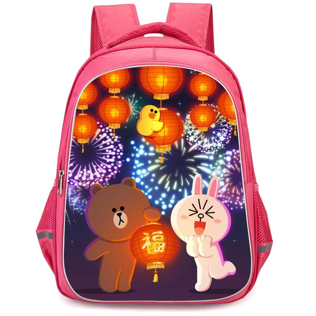 Lines Friends Backpack StudentPack - Lines Friends Celebration Lunar New Year 2018 Poster