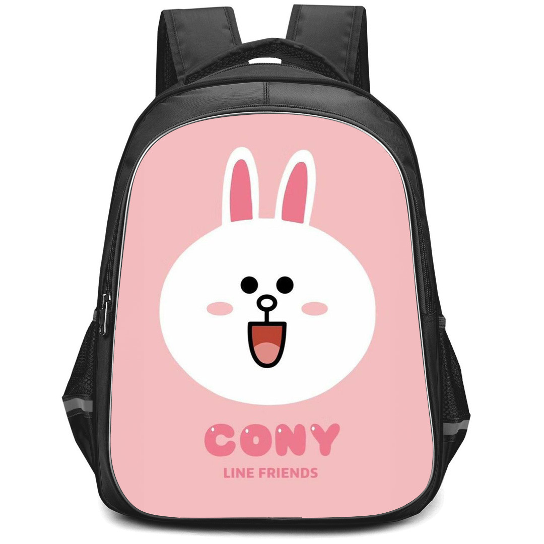 Lines Friends Cony Backpack StudentPack - Cony Avatar On Pink Background