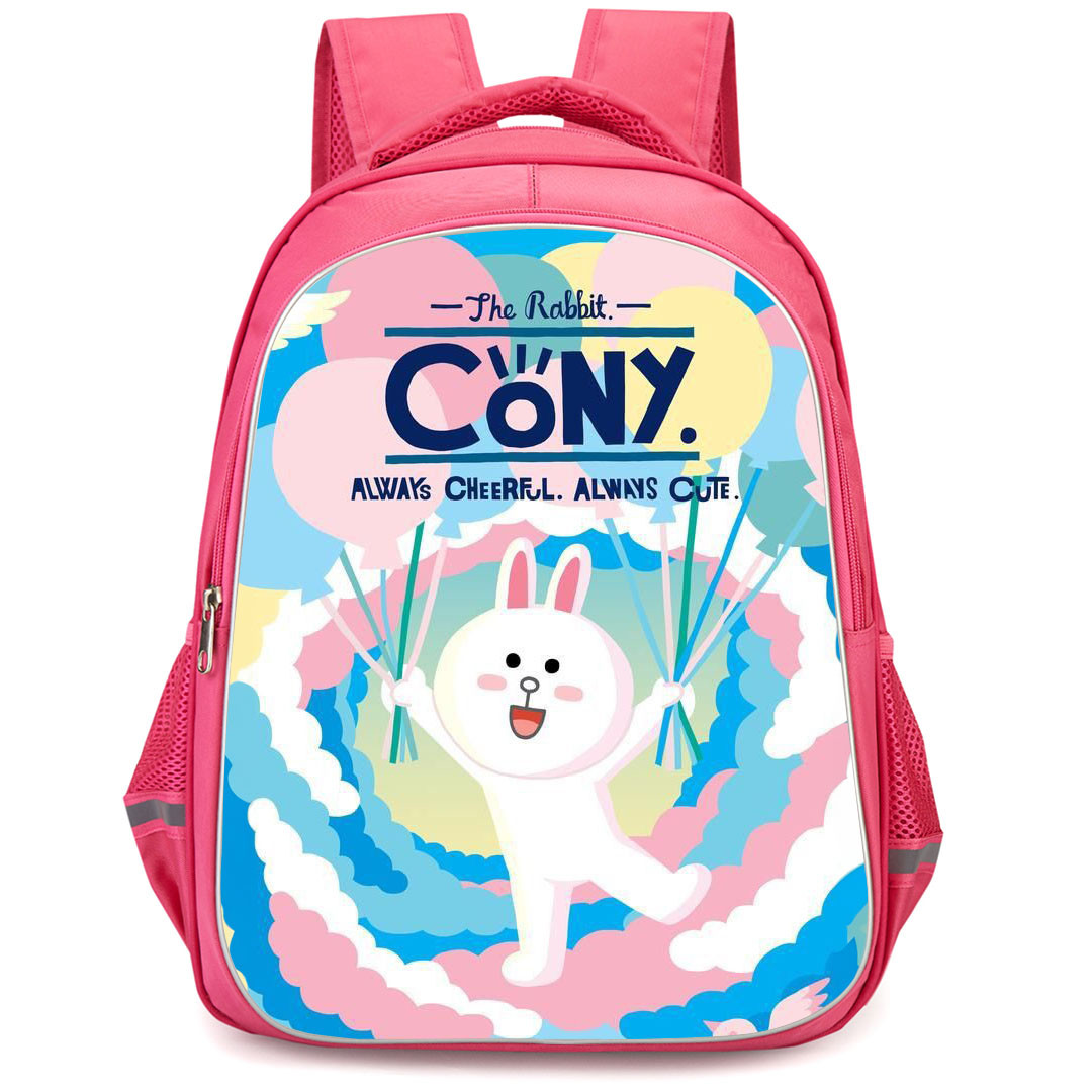 Lines Friends Cony Backpack StudentPack - Cony The Rabbit Always Cheerful Poster