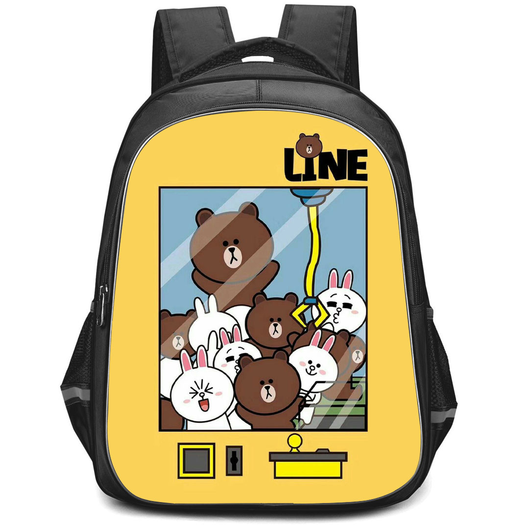 Lines Friends Backpack StudentPack - Lines Friends Grab Claw Machine Poster
