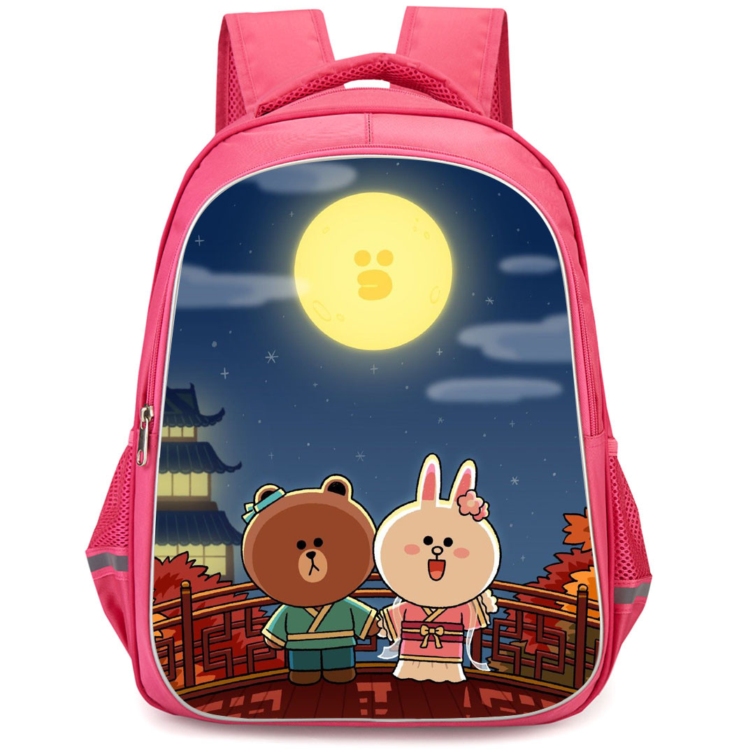 Lines Friends Backpack StudentPack - Lines Friends Happy Mid-Autumn Festival Poster