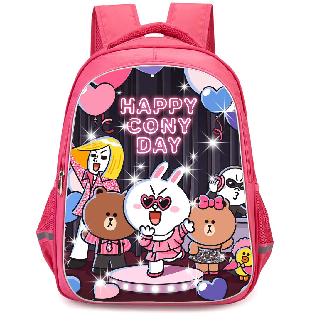 Lines Friends Backpack StudentPack - Lines Friends Happy Cony Day Poster